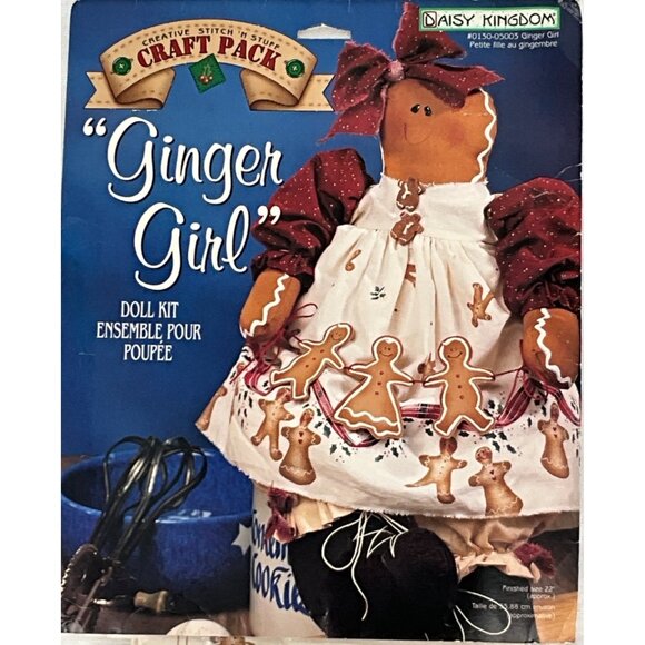 Ginger Girl Doll Kit Ensemble Stitch n Stuff Daisy Kingdom Craft Pack‎ - Picture 1 of 2